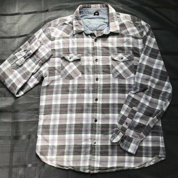 DRILL CLOTHING CO Mens Shirt Button Down Plaid - Picture 2 of 8